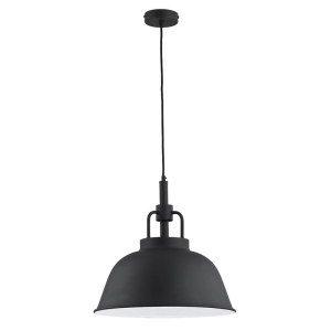 LAMPA WISZĄCA ALFA ALCANTARA CZARNA 1xE27 / 60244