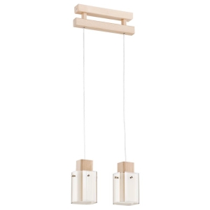LAMPA WISZĄCA ALFA ANABELL DREWNIANA 2xE14 / 24522