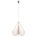 LAMPA WISZĄCA ALFA BASKET II MIEDZIANA 1xE27 / 60361