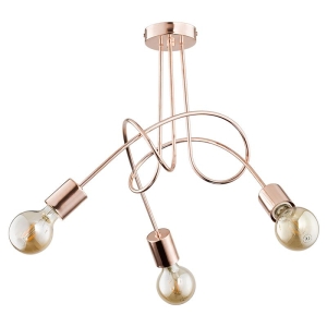 LAMPA SUFITOWA ALFA TANGO MIEDZIANA 3xE27 / 24323