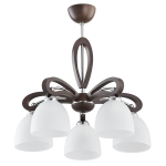 LAMPA SUFITOWA ALFA GRACJA DREWNIANA 5xE27 / 20895