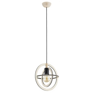 SKANDYNAWSKA LOFTOWA LAMPA WISZĄCA ALFA MINTO DREWNIANA 1xE27 /  61686