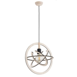 SKANDYNAWSKA LOFTOWA LAMPA WISZĄCA ALFA MINTO BIG DREWNIANA 1xE27 /  61687