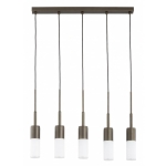 LAMPA WISZĄCA ALFA ARIZON METALIK & BIAŁY 5xE14 /  63437