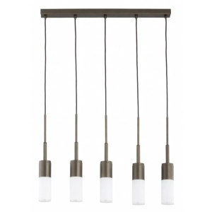 LAMPA WISZĄCA ALFA ARIZON METALIK & BIAŁY 5xE14 /  63437