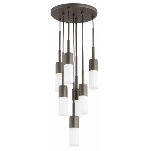 LAMPA WISZĄCA ALFA ARIZON METALIK & BIAŁY 7xE14 /  63438