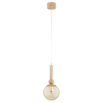 LAMPA WISZĄCA ALFA ARUNO DREWNIANA 1xE14 /  61690