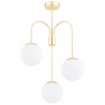 LAMPA SUFITOWA ALFA MELBI ZŁOTA & BIAŁA 3xE14 /  62677