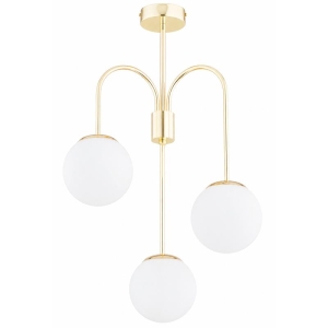 LAMPA SUFITOWA ALFA MELBI ZŁOTA & BIAŁA 3xE14 /  62677