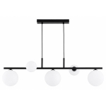 LAMPA WISZĄCA ALFA DIJON CZARNA & BIAŁA 5xG9  / 63443