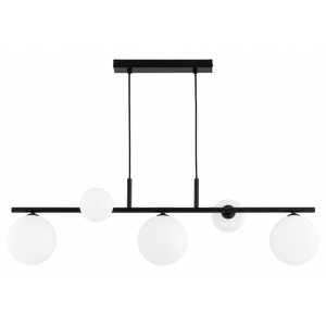 LAMPA WISZĄCA ALFA DIJON CZARNA & BIAŁA 5xG9  / 63443