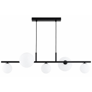LAMPA WISZĄCA ALFA DIJON PRO CZARNA & BIAŁA 5xG9  / 63444