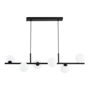 LAMPA WISZĄCA ALFA DIJON CZARNA & BIAŁA 6xG9  / 63442