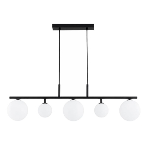 LAMPA WISZĄCA ALFA DAJMON CZARNA & BIAŁA 5xG9  / 63445