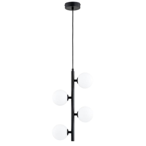 LAMPA WISZĄCA ALFA ANRI CZARNA & BIAŁA 4xG9  / 63447