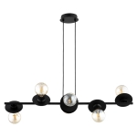LOFTOWA INDUSTRIALNA LAMPA WISZĄCA ALFA INDIA CZARNA 6xE27  / 63453