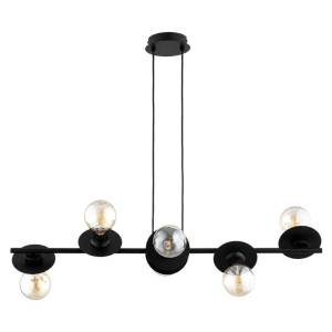 LOFTOWA INDUSTRIALNA LAMPA WISZĄCA ALFA INDIA CZARNA 6xE27  / 63453
