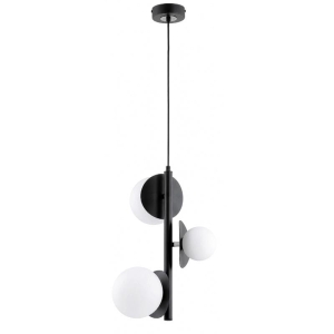 LAMPA WISZĄCA ALFA GELEN CZARNA & BIAŁA 3xG9  / 62679
