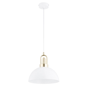 LAMPA WISZĄCA ALFA PREVO BIAŁA & ZŁOTA 1xE27 / 61703