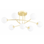 NOWOCZESNA LAMPA SUFITOWA ALFA LAVINIA ZŁOTA 7 x G9 / 63463