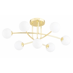NOWOCZESNA LAMPA SUFITOWA ALFA LAVINIA ZŁOTA 7 x G9 / 63463