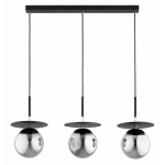 LAMPA WISZĄCA ALFA QEENCY CZARNA & SREBRNA 3 x E14 / 62684