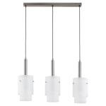 LAMPA WISZĄCA ALFA MAVRO CZARNY CHROM & BIAŁA 3 x E27 / 62688