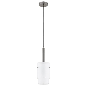 LAMPA WISZĄCA ALFA MAVRO CZARNY CHROM & BIAŁA 1 x E27 / 61721