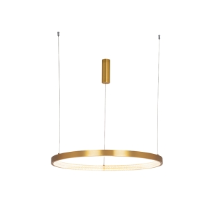 2007 LAMPA WISZĄCA LED DO WNĘTRZA 53W 3000K GOLD ALUMINIUM - AKRYL LED | 53W | 3000K | 3600Lm | CRi 80 | Triak ściemniający