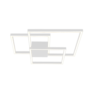 LAMPA SUFITOWA LED 2024 48W 3000K SAGRE WHITE ALUMINIUM - AKRYL LED | 48W | 3000K | 3360Lm | CRi 80 | Triak ściemniający