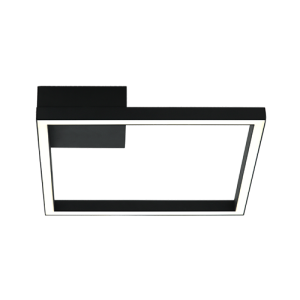 LAMPA SUFITOWA LED 2029 - LAMPA ŚCIENNA 15W 3000K SAGRE BLACK ALUMINUM & ACRYLIC LED | 15W | 3000K | 960Lm | CRi 80 | Triak ściemniający