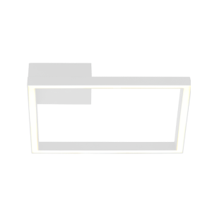 LAMPA SUFITOWA 2030 LED - LAMPA ŚCIENNA 15W 3000K SAGRE WHITE ALUMINIUM & AKRYL LED | 15W | 3000K | 960Lm | CRi 80 | Triak ściemniający