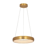 2046 LED LAMPA WISZĄCA WEWNĘTRZNA 32W 3000K GOLD ALUMINIUM - AKRYL LED | 32W | 3000K | 1800Lm | CRi 80 | Triak ściemniający