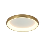 LAMPA SUFITOWA LED 2050 43W 3000K ZŁOTA MATOWA ALUMINIUM - AKRYL LED | 43W | 3000K | 3715Lm | CRi 80 | Triak ściemniający