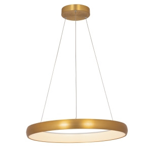 LAMPA WISZĄCA 2054 50W 3000K ZŁOTA ALUMINIUM - AKRYL LED | 50W | 3000K | 4080Lm | CRi 80 | Triak ściemniający
