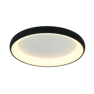 LAMPA SUFITOWA 2056 LED 55W 3000K SAGRE BLACK ALUMINUM - AKRYL LED | 55W | 3000K | 4080Lm | CRi 80 | Triak ściemniający