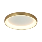 LAMPA SUFITOWA LED 2058 55W 3000K ZŁOTA MATOWA ALUMINIUM - AKRYL LED | 55W | 3000K | 4080Lm | CRi 80 | Triak ściemniający