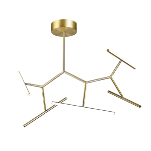 LAMPA SUFITOWA 2071 LED 49W 3000K ZŁOTE MATOWE ALUMINIUM Z SILIKONEM LED | 49W | 3000K | 3920Lm | CRi 80 | Triak ściemniający