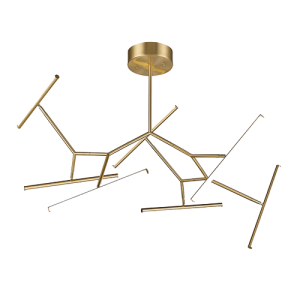 LAMPA SUFITOWA LED 2073 69W 3000K GOLD MATTE ALUMINIUM Z SILIKONEM LED | 69W | 3000K | 4812Lm | CRi 90 | Triak ściemniający