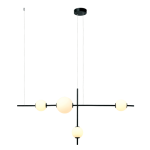 20131 LAMPA WISZĄCA LED 19W 3000K BLACK METAL - OPAL GLASS