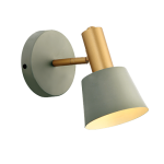 20219 LAMPA KINKIET E14 MAX 5W SZARA-ZIELONY METAL - ZŁOTY ALUMINIUM