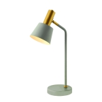 LAMPA STOŁOWA 20220 E14 MAX 25W METALICZNIE SZARO-ZIELONA - ZŁOTA