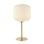 LAMPA STOŁOWA 20252 E27 MAX 25W ZŁOTY METAL - OPAL GLASS