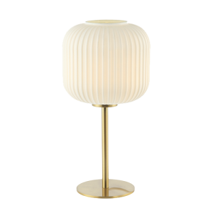 LAMPA STOŁOWA 20252 E27 MAX 25W ZŁOTY METAL - OPAL GLASS