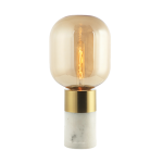 LAMPA STOŁOWA 20253 E27 MAX 25W MARMUR - METAL - SZKŁO