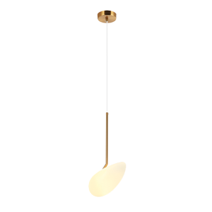 20255 LAMPA WISZĄCA LED Z POJEDYNCZYM ŚWIATŁEM 5W 3000K ALUMINIUM - OPAL GLASS
