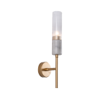 20352 LAMPA KINKIET 1XG9 LED MAX 9W ZŁOTY METAL - MARMUR - PRZEZROCZYSTE SZKŁO