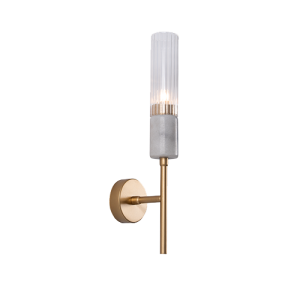 20352 LAMPA KINKIET 1XG9 LED MAX 9W ZŁOTY METAL - MARMUR - PRZEZROCZYSTE SZKŁO