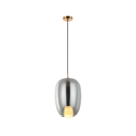 LAMPA WISZĄCA 22056 – G9 7W, MATOWE ZŁOTO, CZARNE I OPALOWE SZKŁO