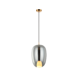 LAMPA WISZĄCA 22056 – G9 7W, MATOWE ZŁOTO, CZARNE I OPALOWE SZKŁO